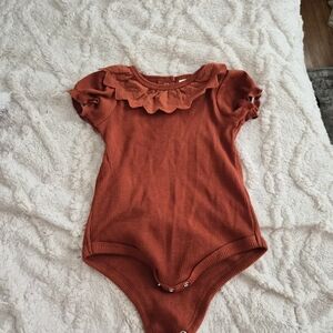 Nicole Miller Rust Orange Baby Onesie